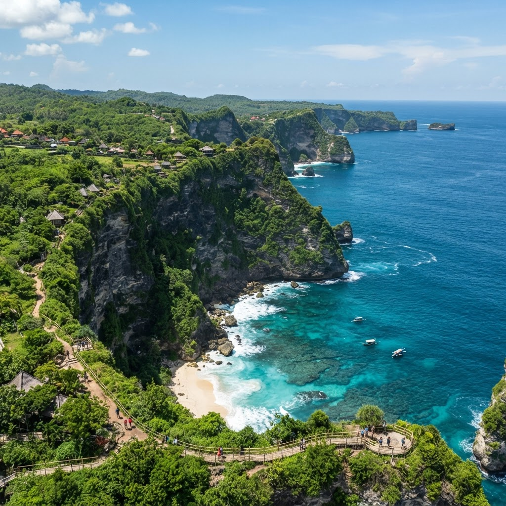 Nusa Penida island coastal view