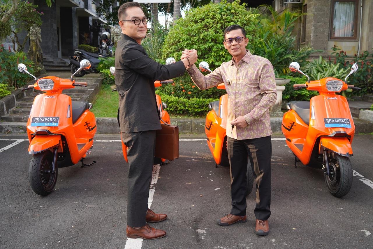 Electric motorcycle trial in Sukawati community